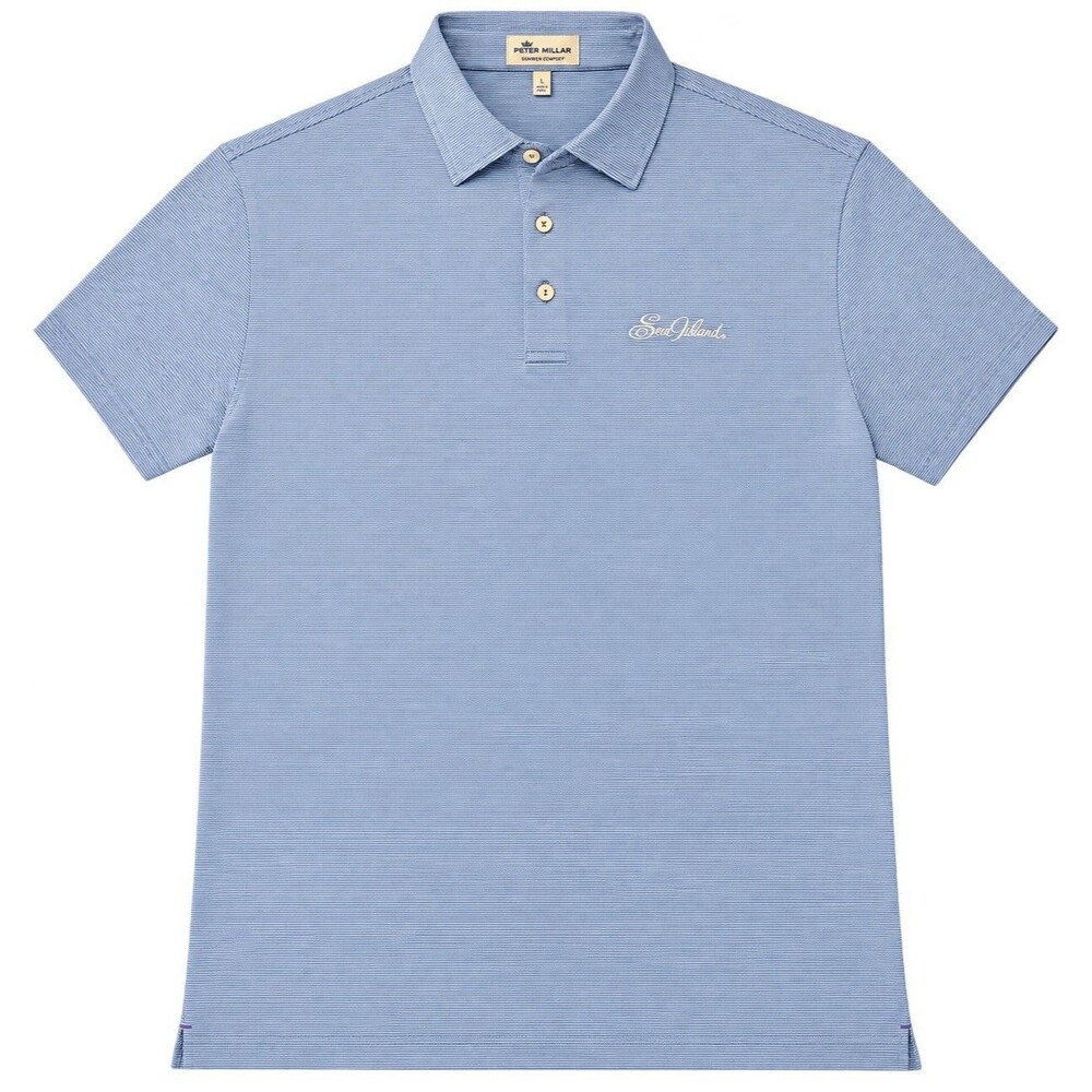 Peter Millar Polo Summer Comfort Sea Island Logo Size Large